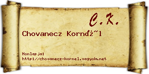Chovanecz Kornél névjegykártya