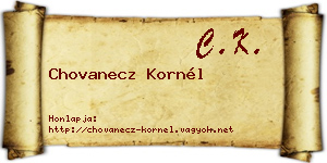 Chovanecz Kornél névjegykártya